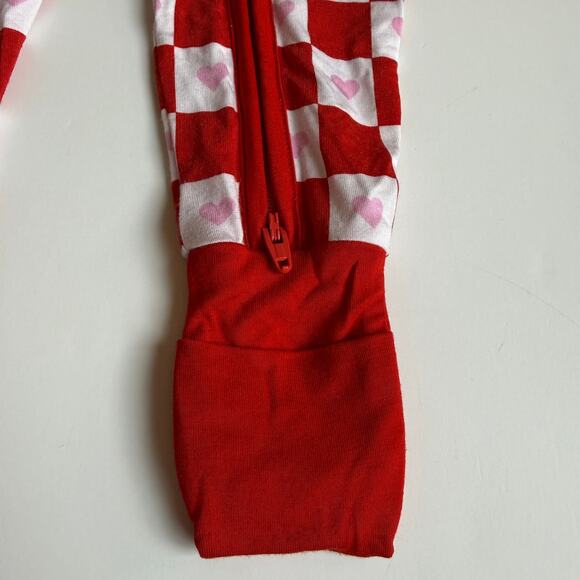 Dream Big Little Co Checkers & Hearts Dream Romper Sleeper 0-3 Months - Picture 4 of 11